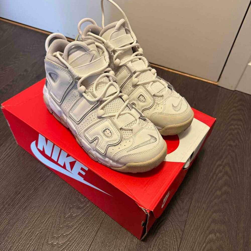 Nike Air More Uptempo Women’s Size 7 Phantom / Iron Ore / White / Beige